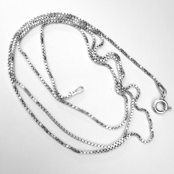 MENS 24 inch 925 Sterling Silver Italy Necklace, 925 Sterling Silver Italy Chain - Picture 6 of 16